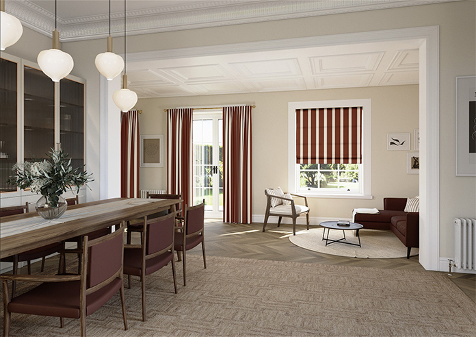 The British Stripe Co. Henry, Teignbridge No.1 - Twist&Fit Roman Blind - Image 7